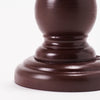 Dark Brown Wood Taper Candlestick Holders Tabletop Decor, Set of 2